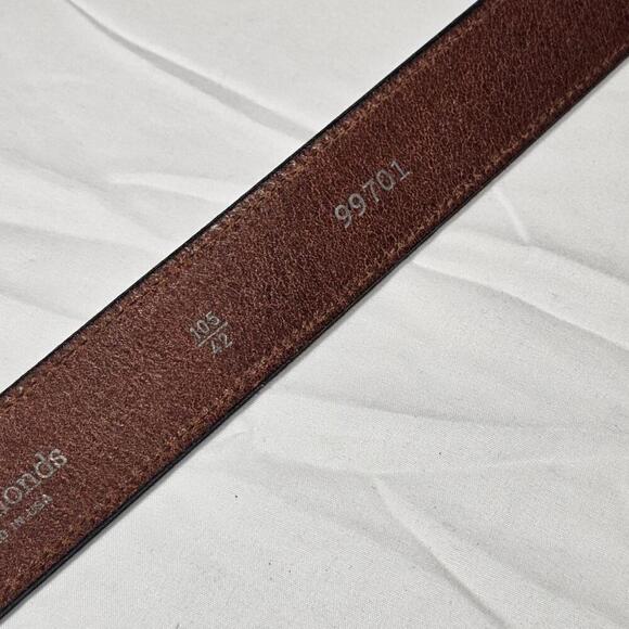 Allen Edmonds Men 42 Belt Black and Brown Leather Made In USA Casual Dress 99701 - Picture 4 of 8